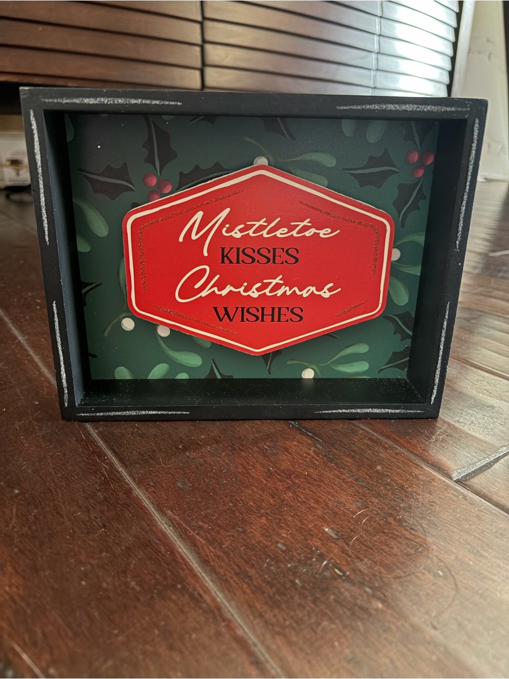 Ashland Red & Green Mistletoe Kisses Holiday Decorative Sign